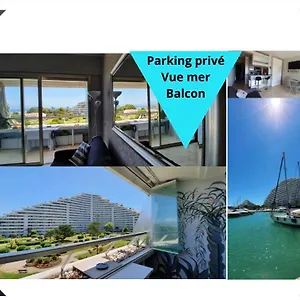 Lovely In Marina Baie Des Anges- Baronnet - Sew View, Free Parking Spaces On Site, Restaurants, Beach, Supermarket Appartamento